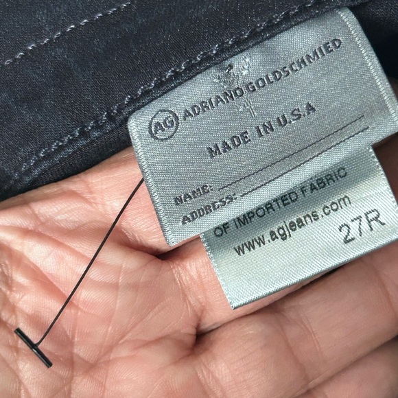 AG Adriano Goldschmied Zuri Moto Zipper High-Rise Skinny Blue Jeans Sz 27 New - Picture 14 of 16